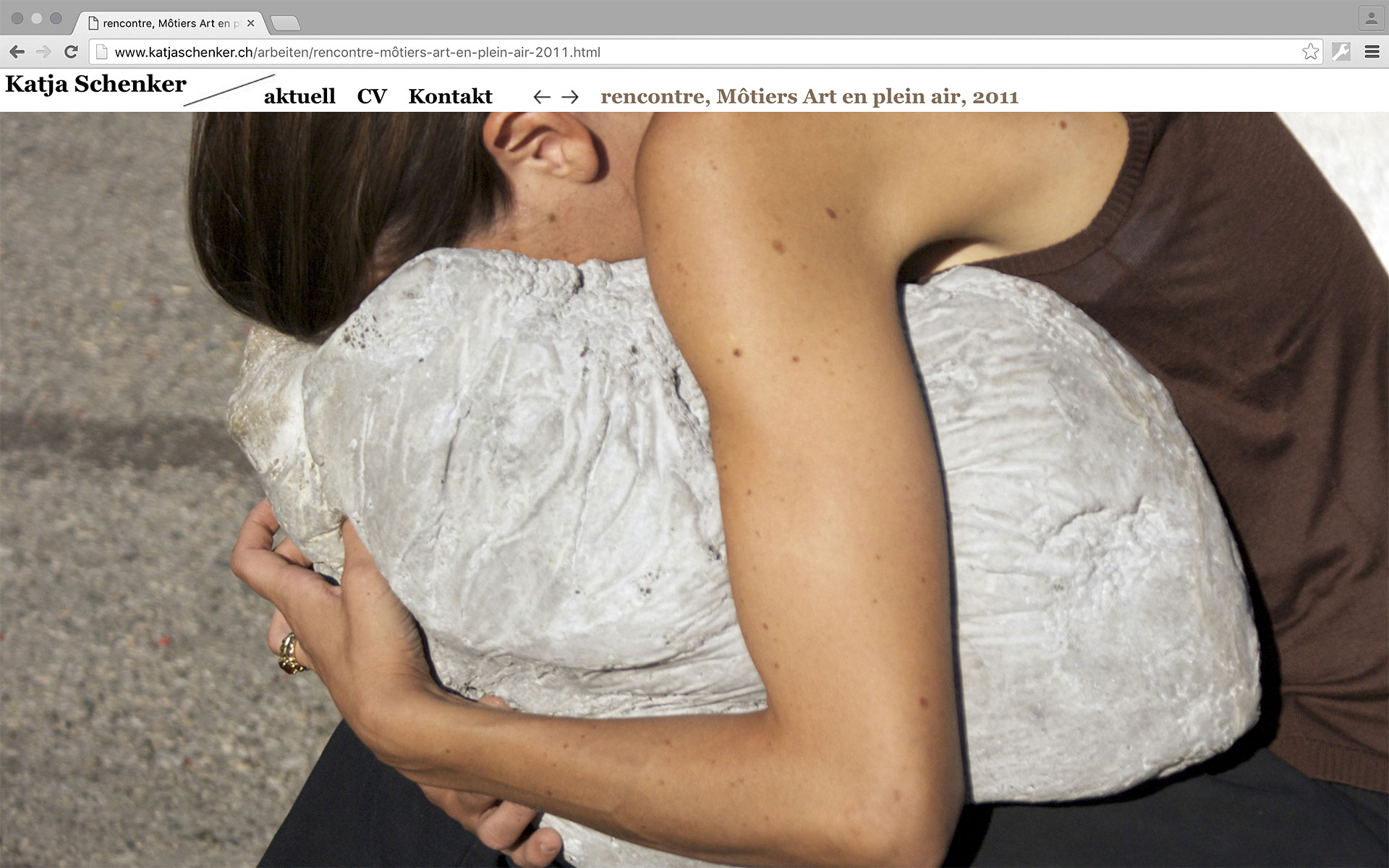 Website für Katja Schenker, 2011, zusammen mit Hanna Züllig