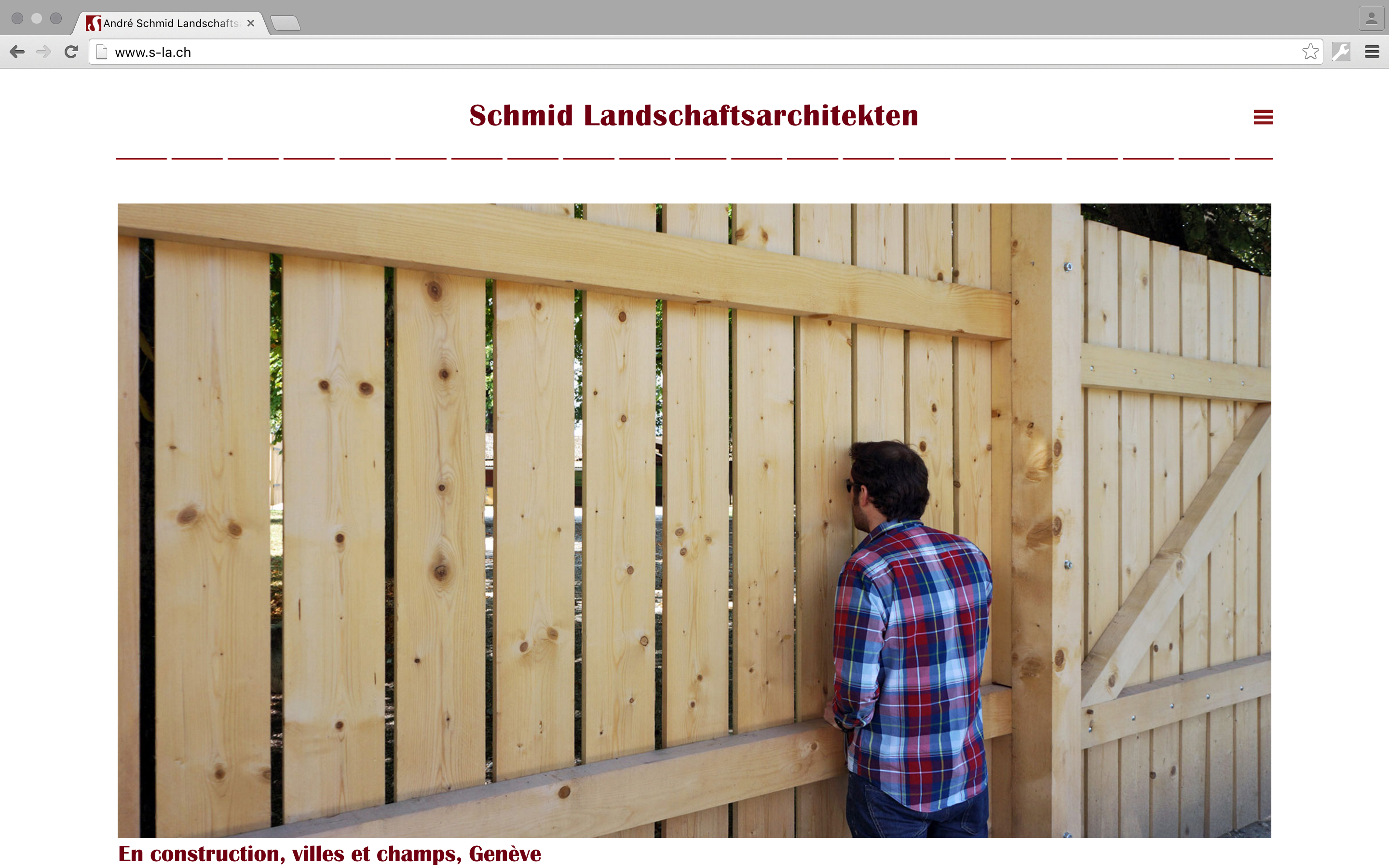 Website für Schmid Landschaftsarchitekten Zürich, 2016, zusammen mit Hanna Züllig