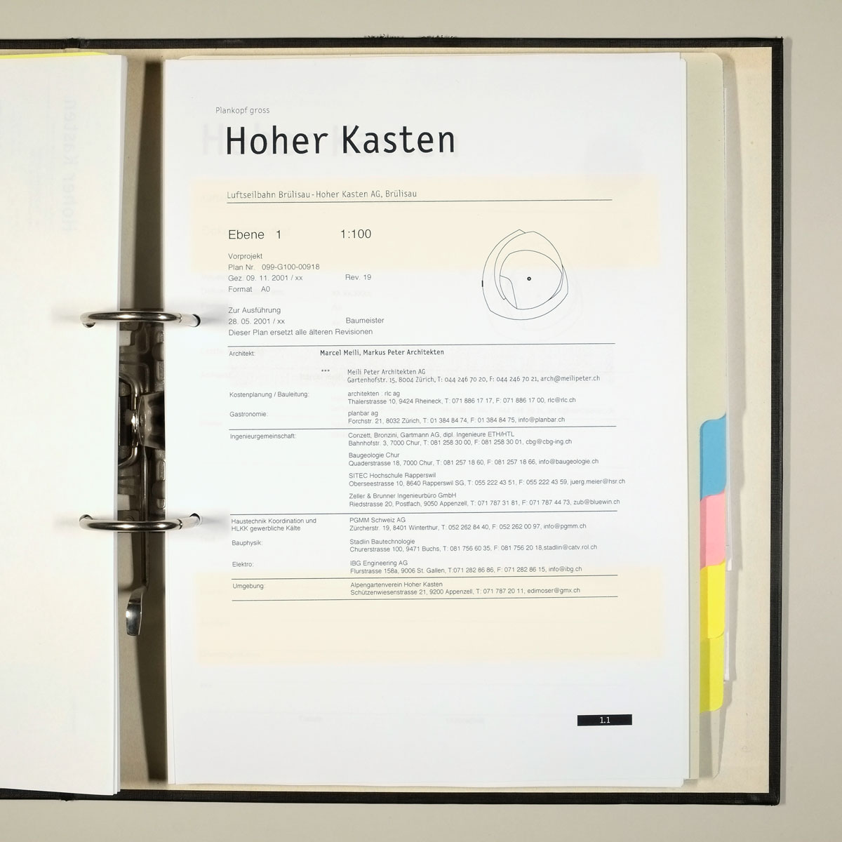 Corporate Design für Meili & Peter Architekten AG Zürich, 2003