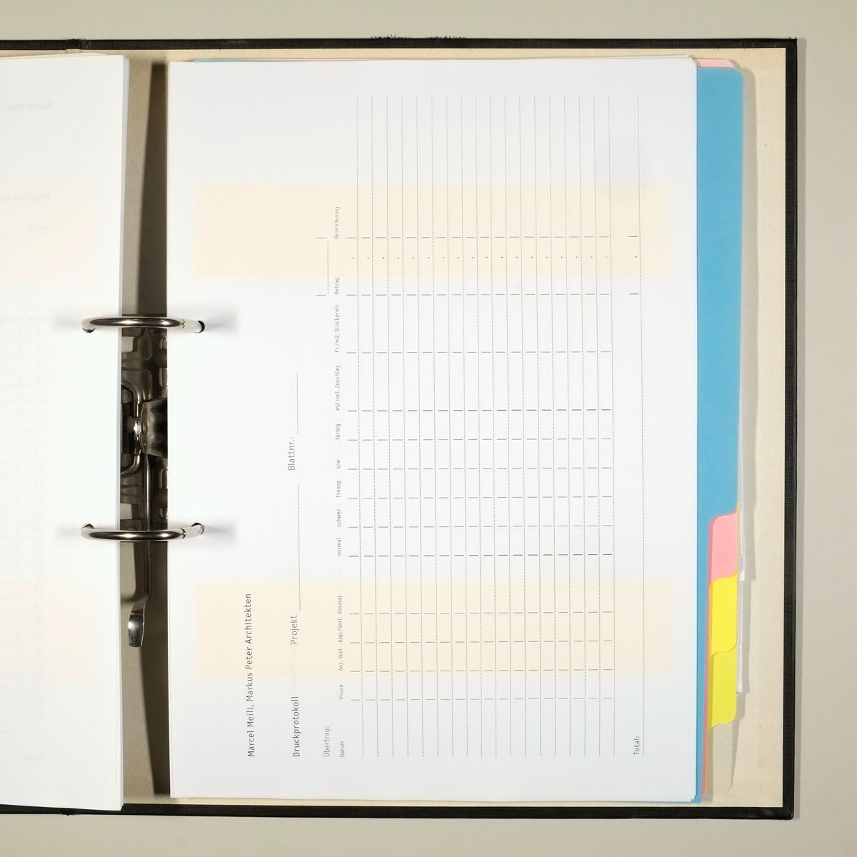 Corporate Design für Meili & Peter Architekten AG Zürich, 2003