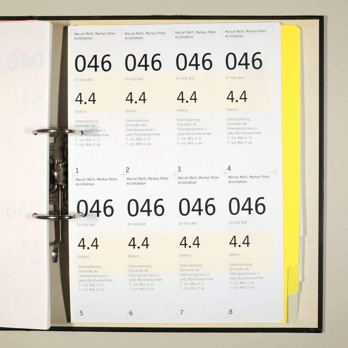 Corporate Design für Meili & Peter Architekten AG Zürich, 2003