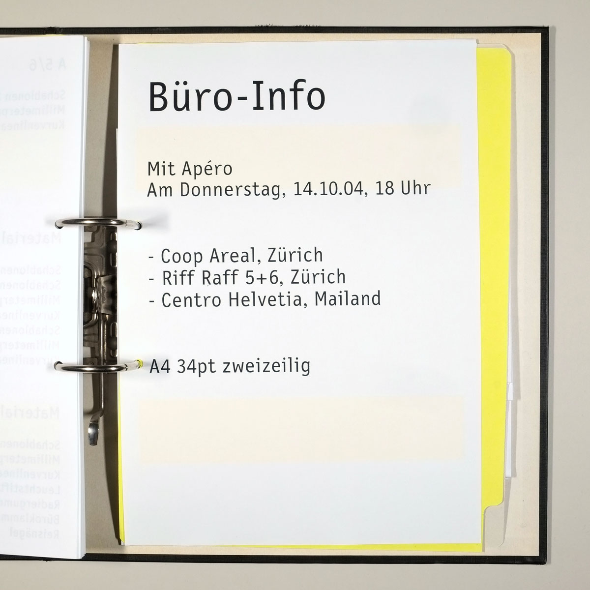 Corporate Design für Meili & Peter Architekten AG Zürich, 2003