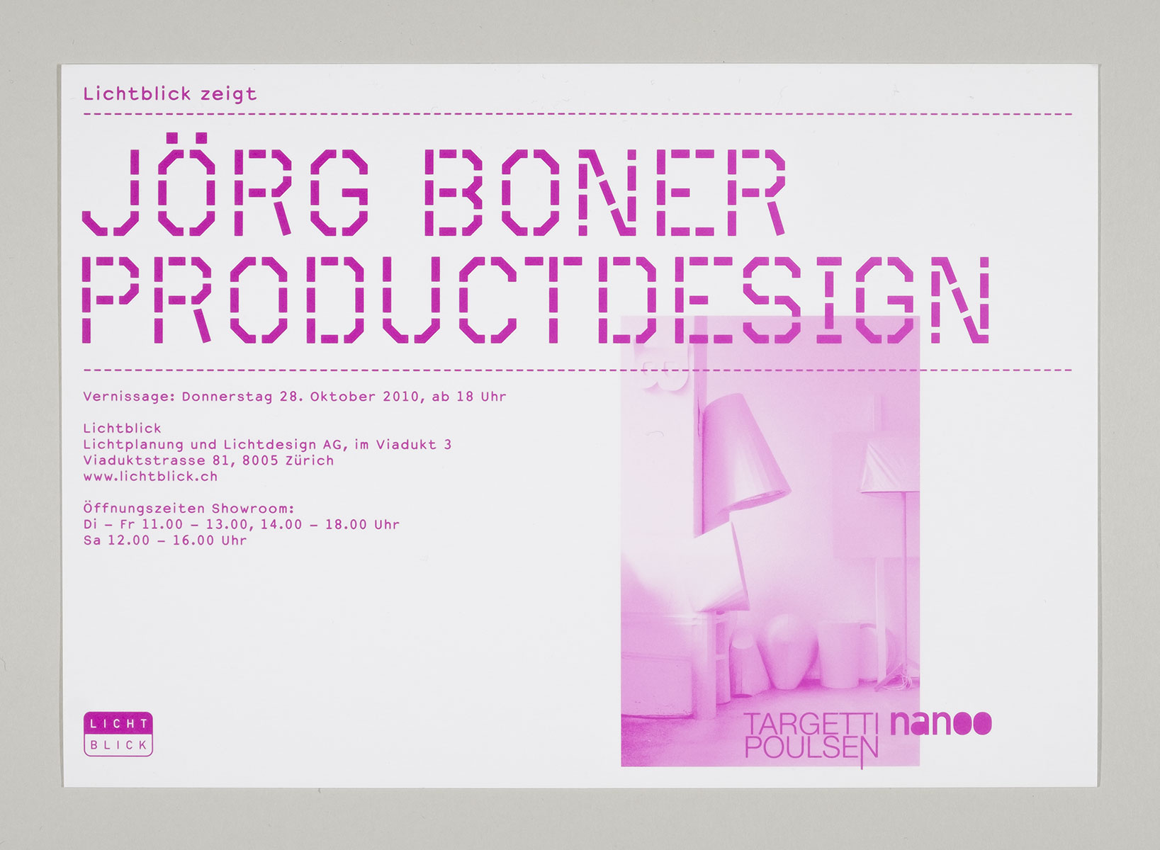 Einladungskarte für die Ausstellung 