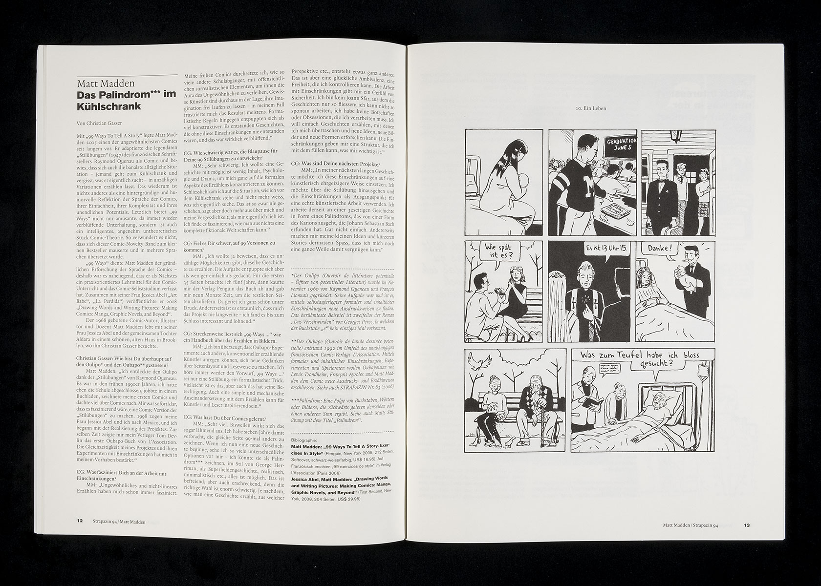 Layout für Strapazin - Das Comic Magazin, Nr. 94, 2009