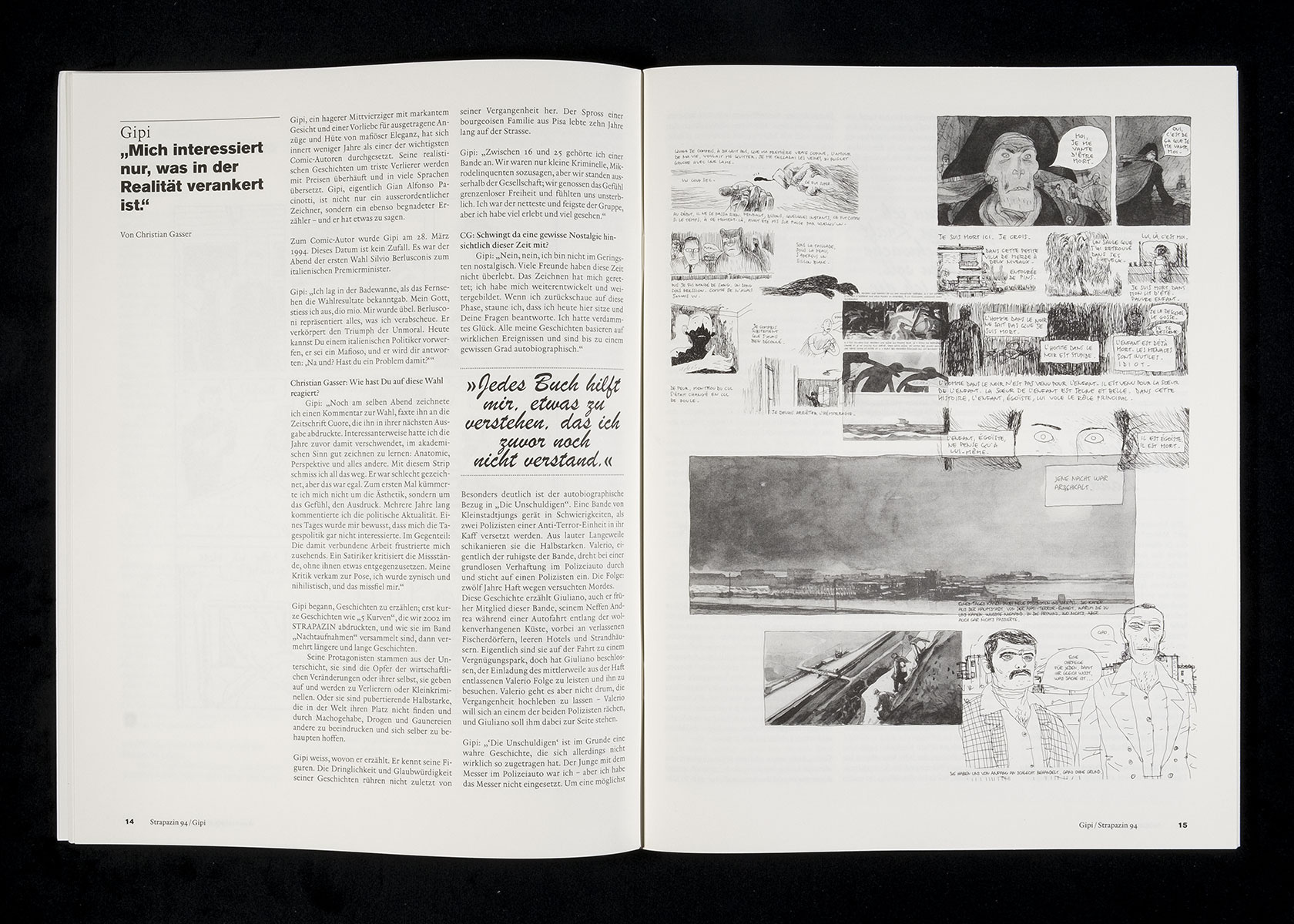 Layout für Strapazin - Das Comic Magazin, Nr. 94, 2009