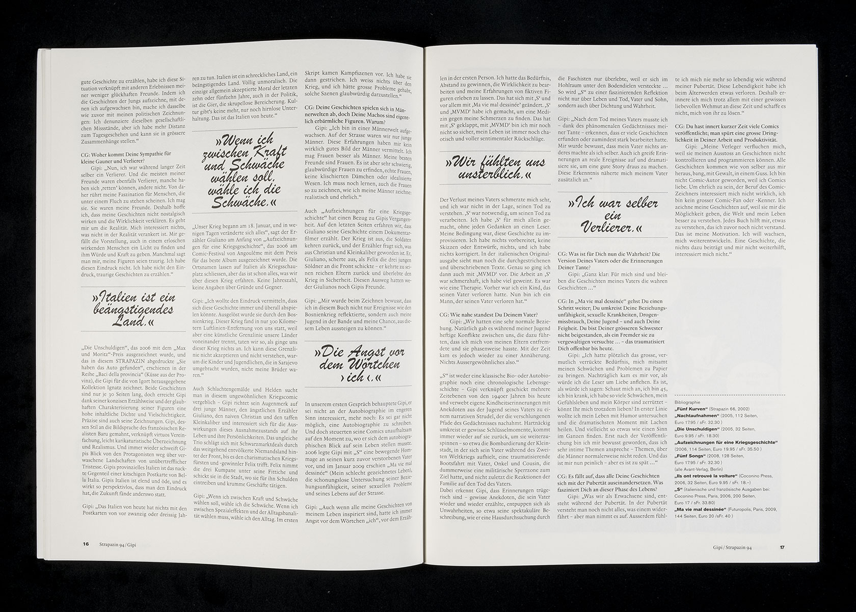 Layout für Strapazin - Das Comic Magazin, Nr. 94, 2009