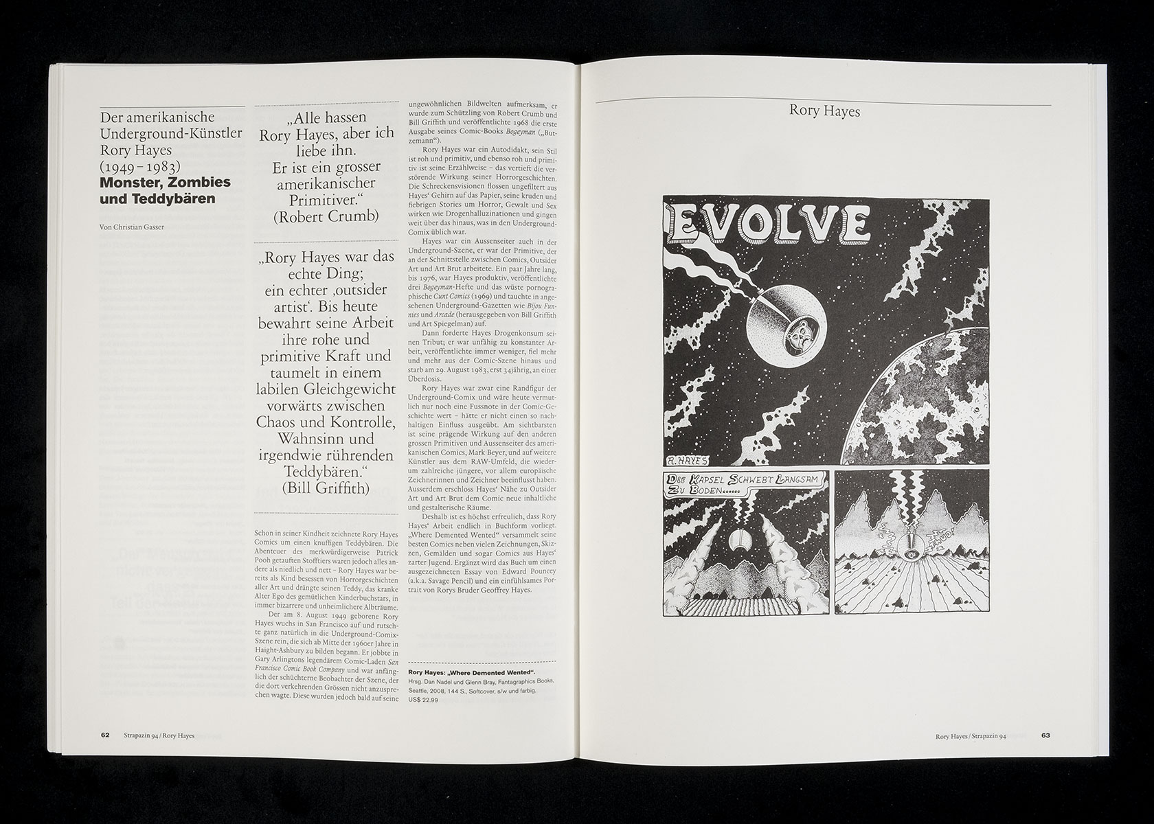 Layout für Strapazin - Das Comic Magazin, Nr. 94, 2009