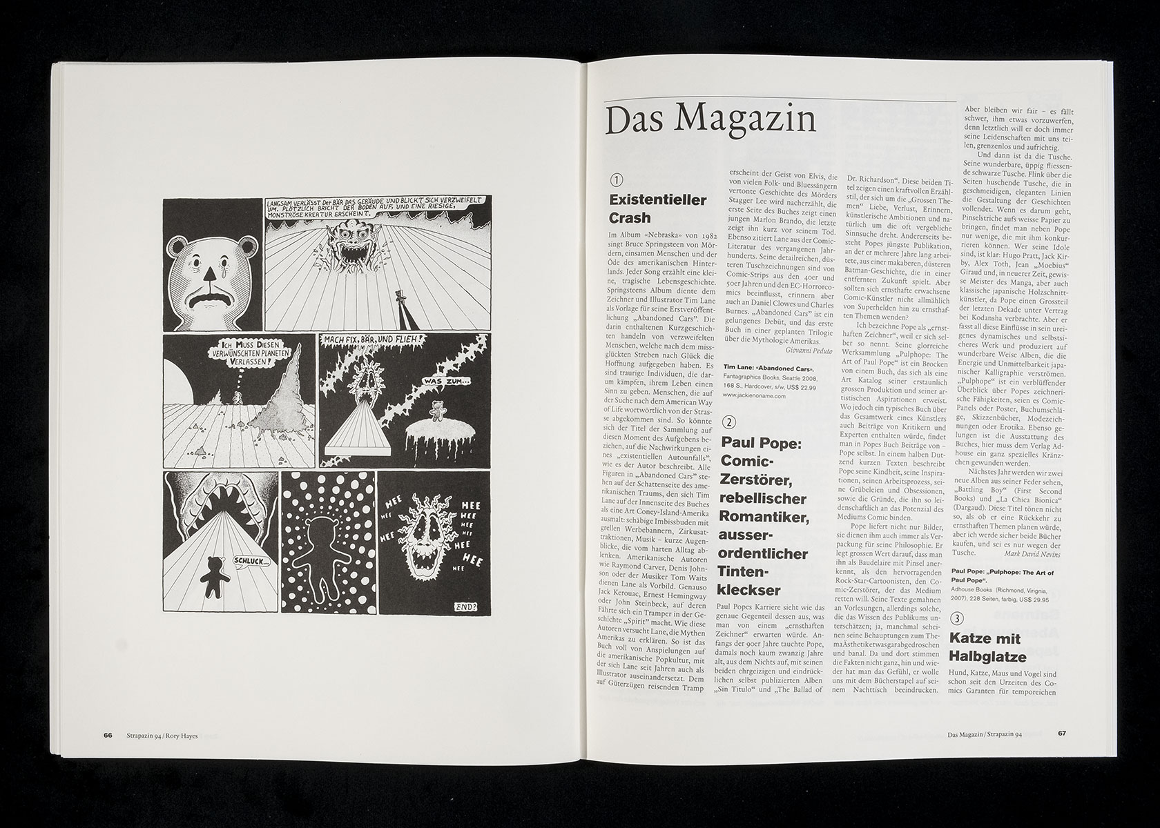 Layout für Strapazin - Das Comic Magazin, Nr. 94, 2009