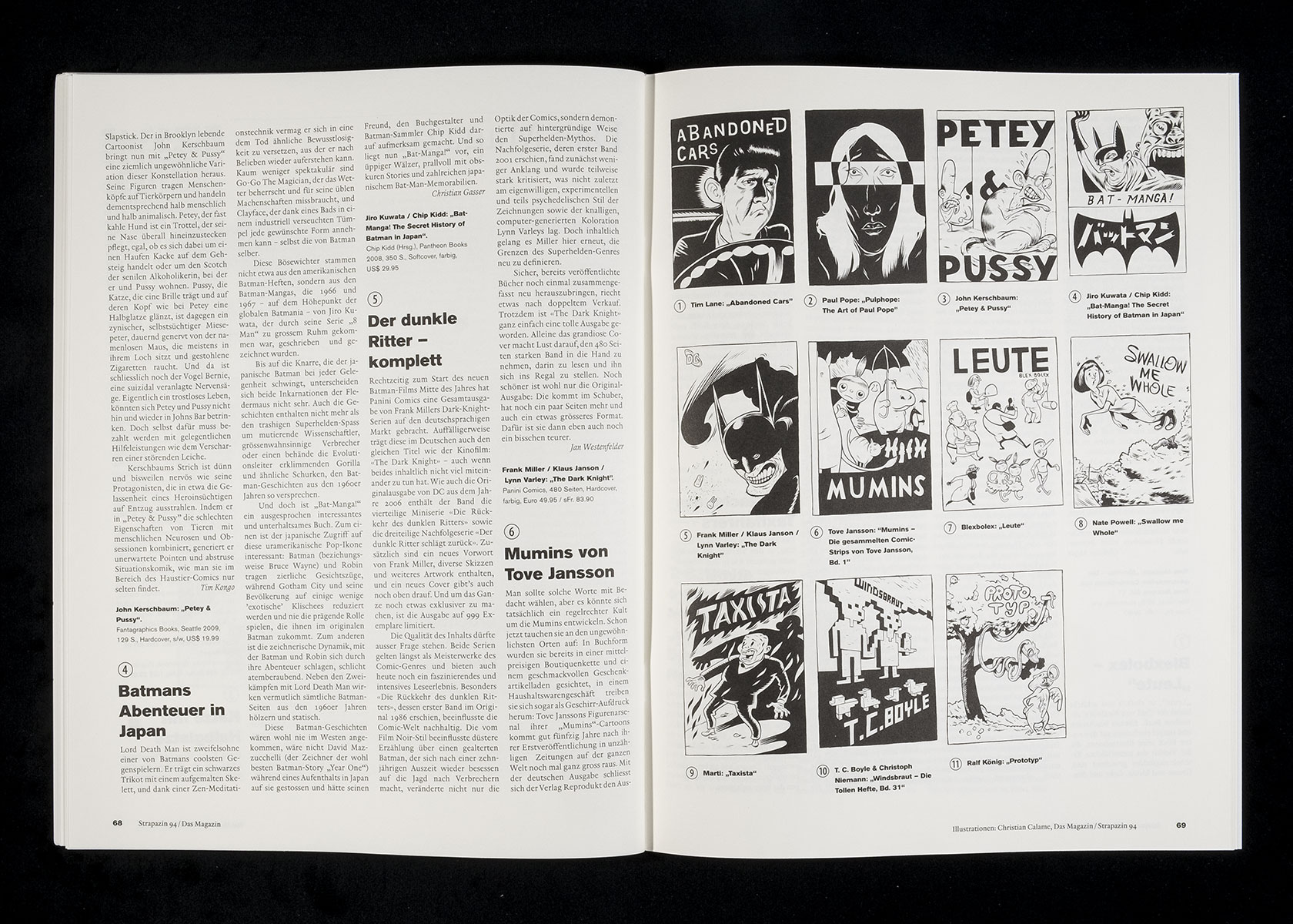 Layout für Strapazin - Das Comic Magazin, Nr. 94, 2009