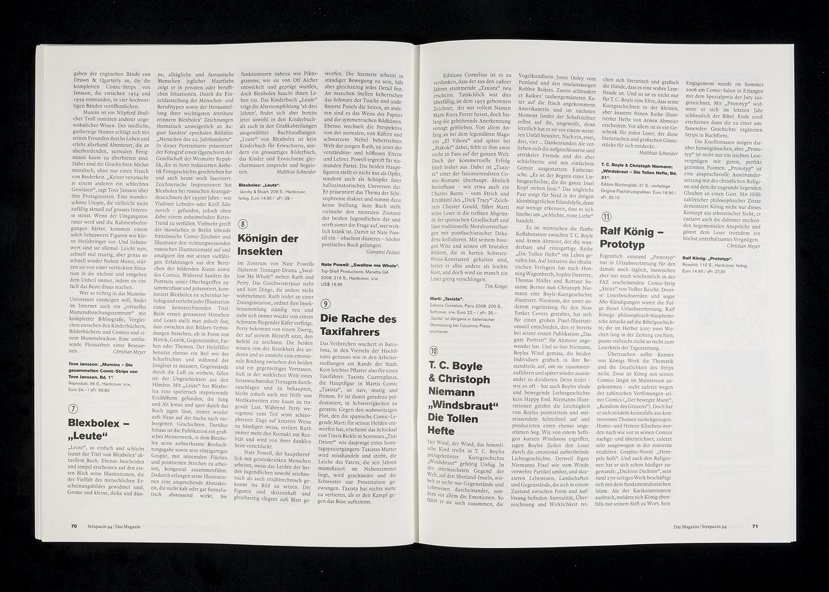 Layout für Strapazin - Das Comic Magazin, Nr. 94, 2009