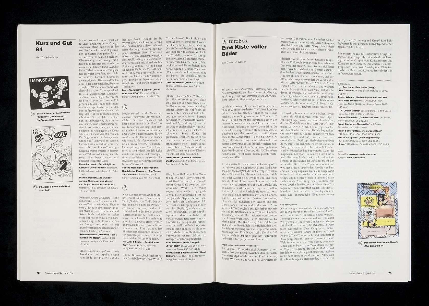 Layout für Strapazin - Das Comic Magazin, Nr. 94, 2009