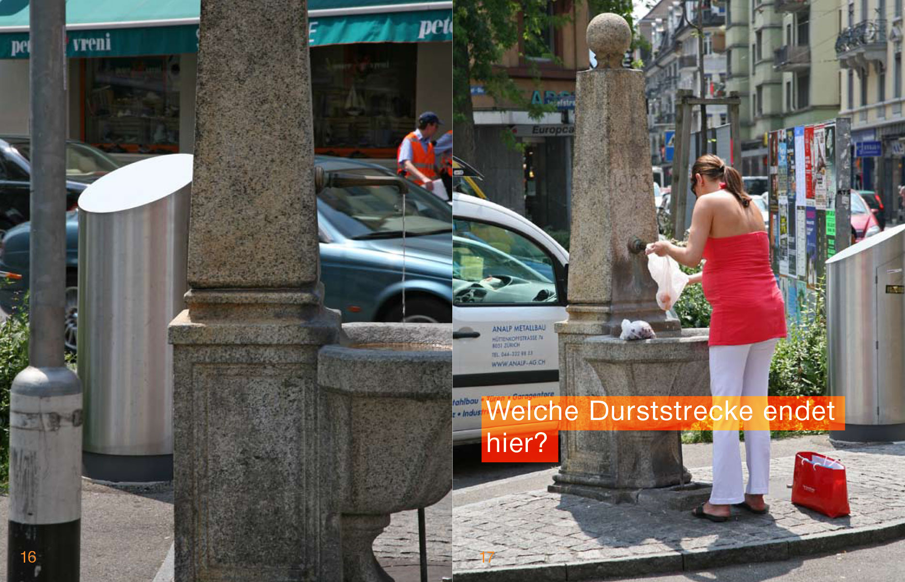 Publikation für Stadträume 2010 des Tiefbau- und Entsorgungsdepartements der Stadt Zürich, 2010, zusammen mit Christoph Schuler (Text) und Paco Carrascosa (Fotografie)