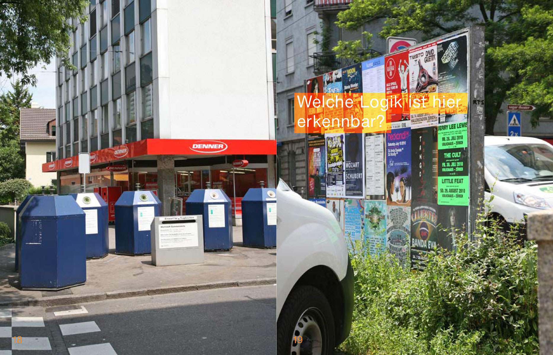 Publikation für Stadträume 2010 des Tiefbau- und Entsorgungsdepartements der Stadt Zürich, 2010, zusammen mit Christoph Schuler (Text) und Paco Carrascosa (Fotografie)