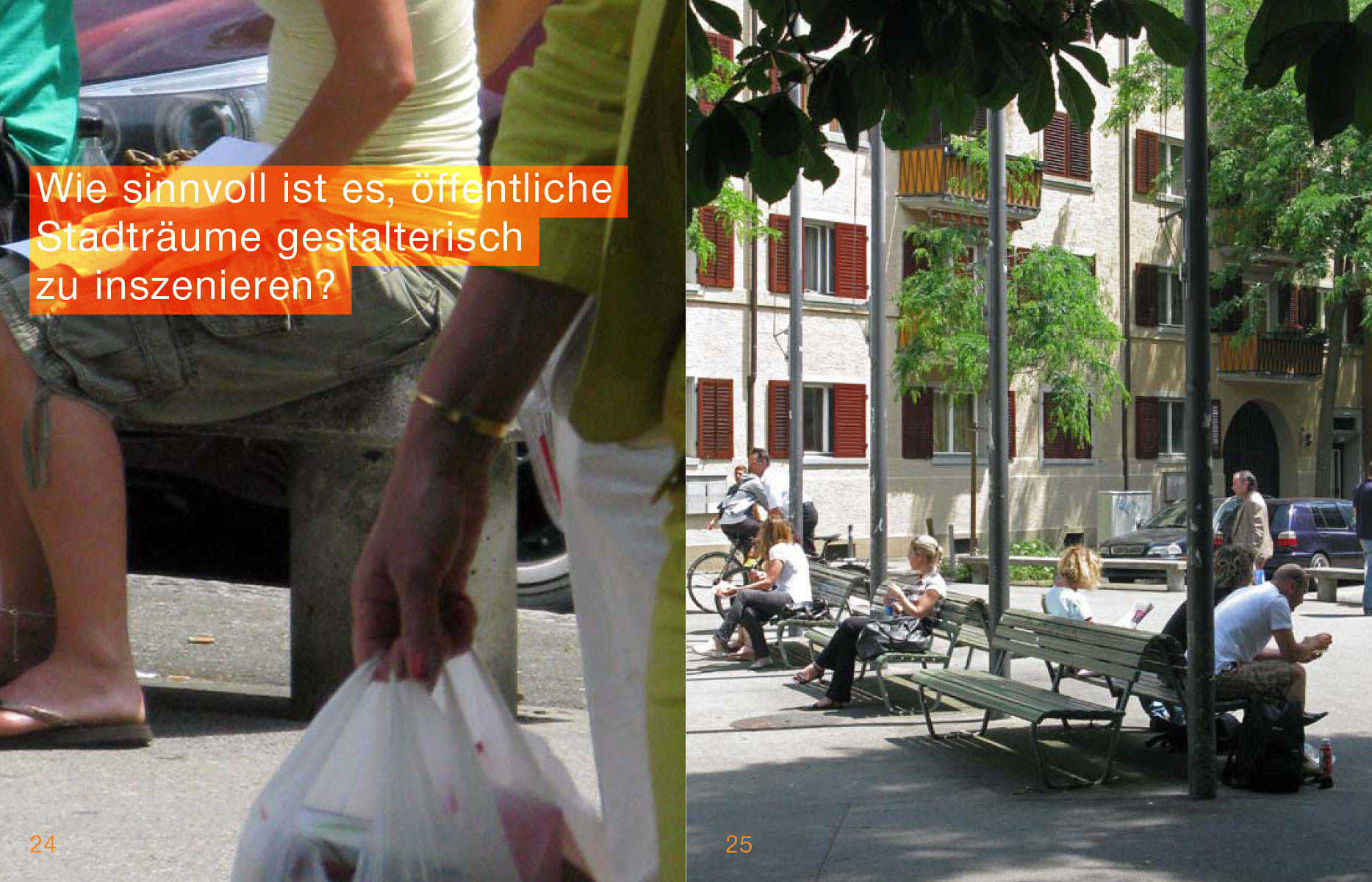 Publikation für Stadträume 2010 des Tiefbau- und Entsorgungsdepartements der Stadt Zürich, 2010, zusammen mit Christoph Schuler (Text) und Paco Carrascosa (Fotografie)