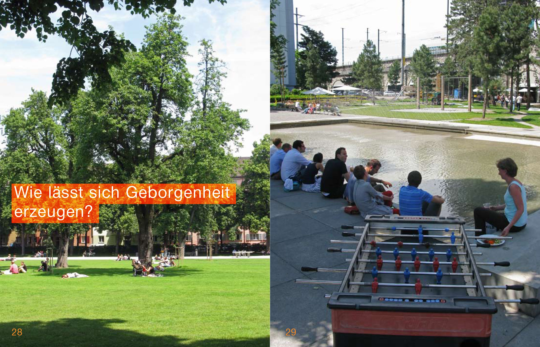 Publikation für Stadträume 2010 des Tiefbau- und Entsorgungsdepartements der Stadt Zürich, 2010, zusammen mit Christoph Schuler (Text) und Paco Carrascosa (Fotografie)