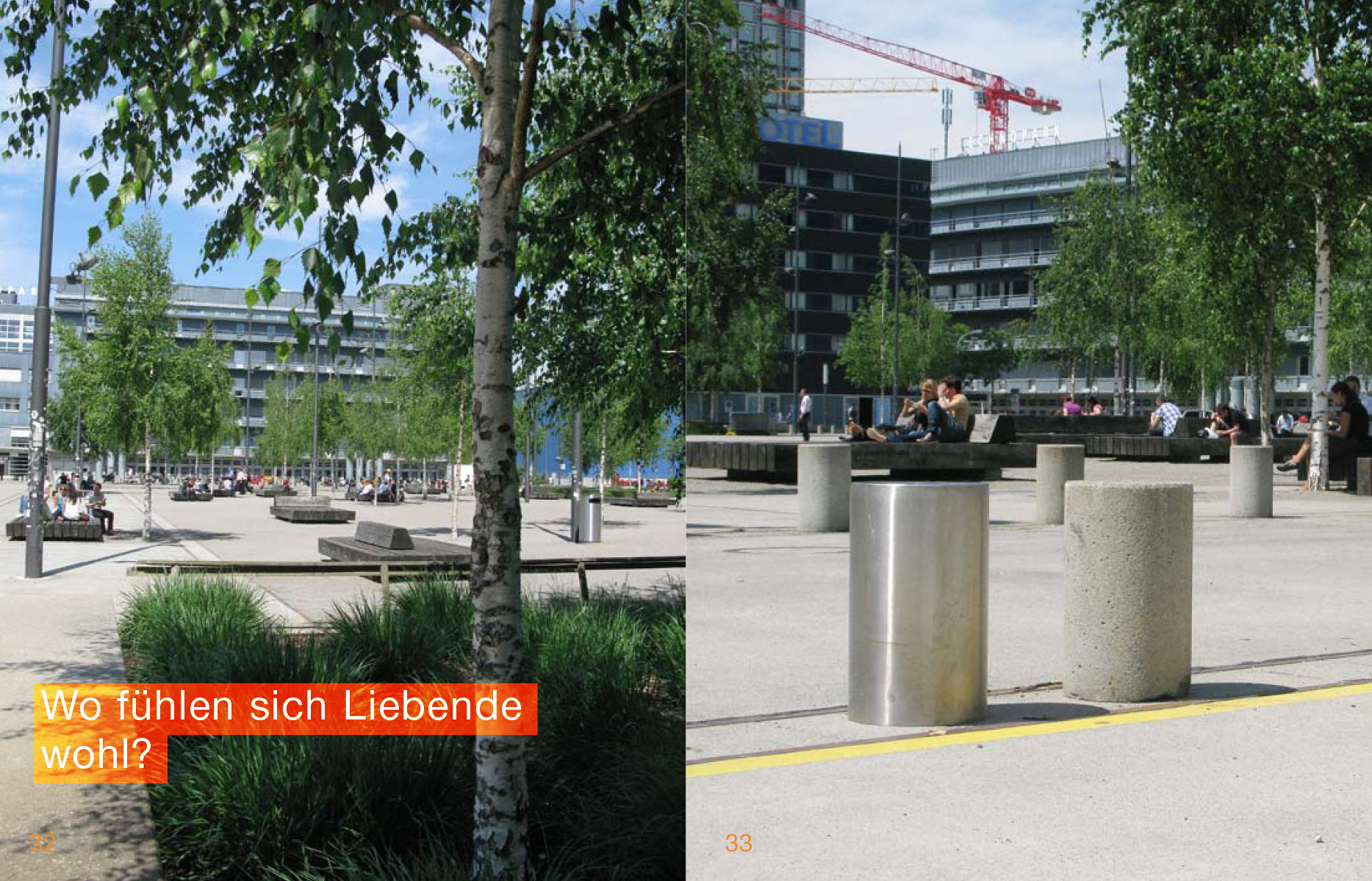 Publikation für Stadträume 2010 des Tiefbau- und Entsorgungsdepartements der Stadt Zürich, 2010, zusammen mit Christoph Schuler (Text) und Paco Carrascosa (Fotografie)