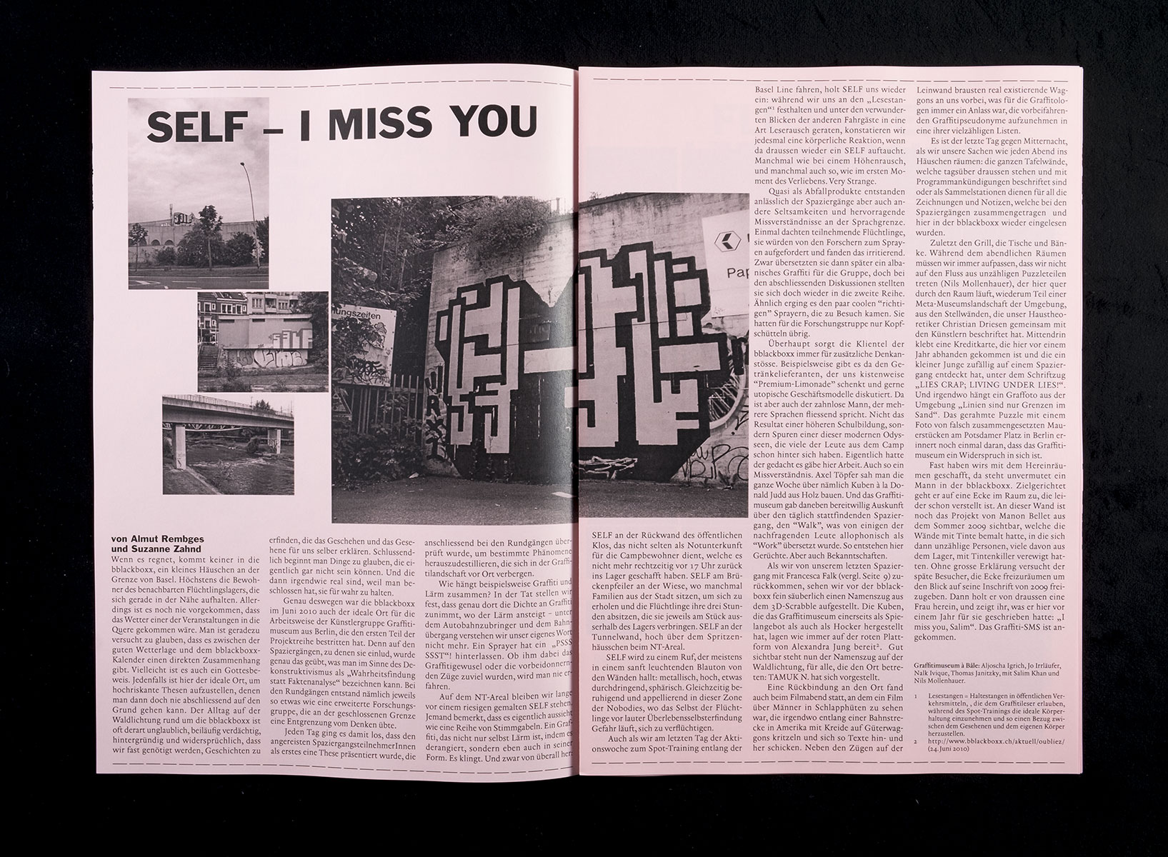 Zeitung für eine Veranstaltungsreihe im Begegnungs- und Kunstraum 