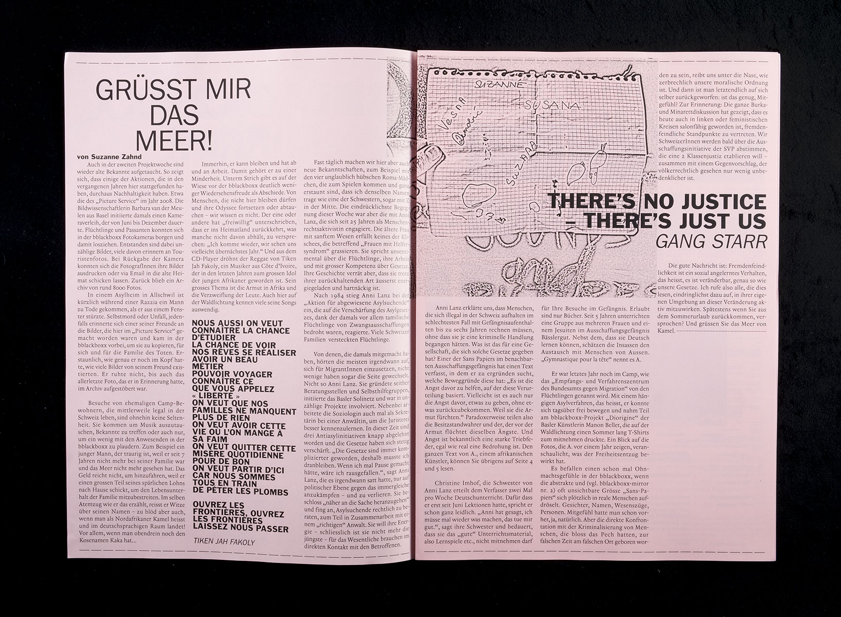 Zeitung für eine Veranstaltungsreihe im Begegnungs- und Kunstraum 