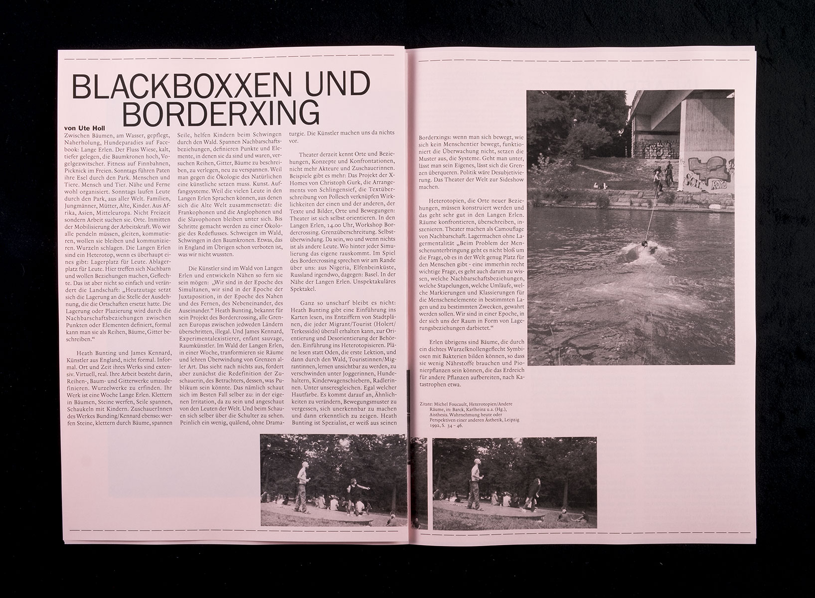 Zeitung für eine Veranstaltungsreihe im Begegnungs- und Kunstraum 