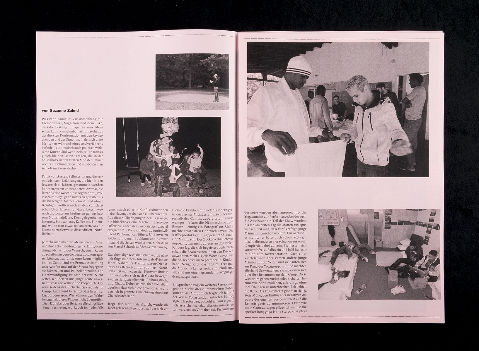 Zeitung für eine Veranstaltungsreihe im Begegnungs- und Kunstraum 