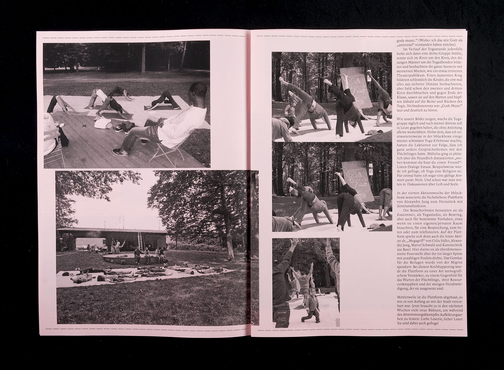 Zeitung für eine Veranstaltungsreihe im Begegnungs- und Kunstraum 