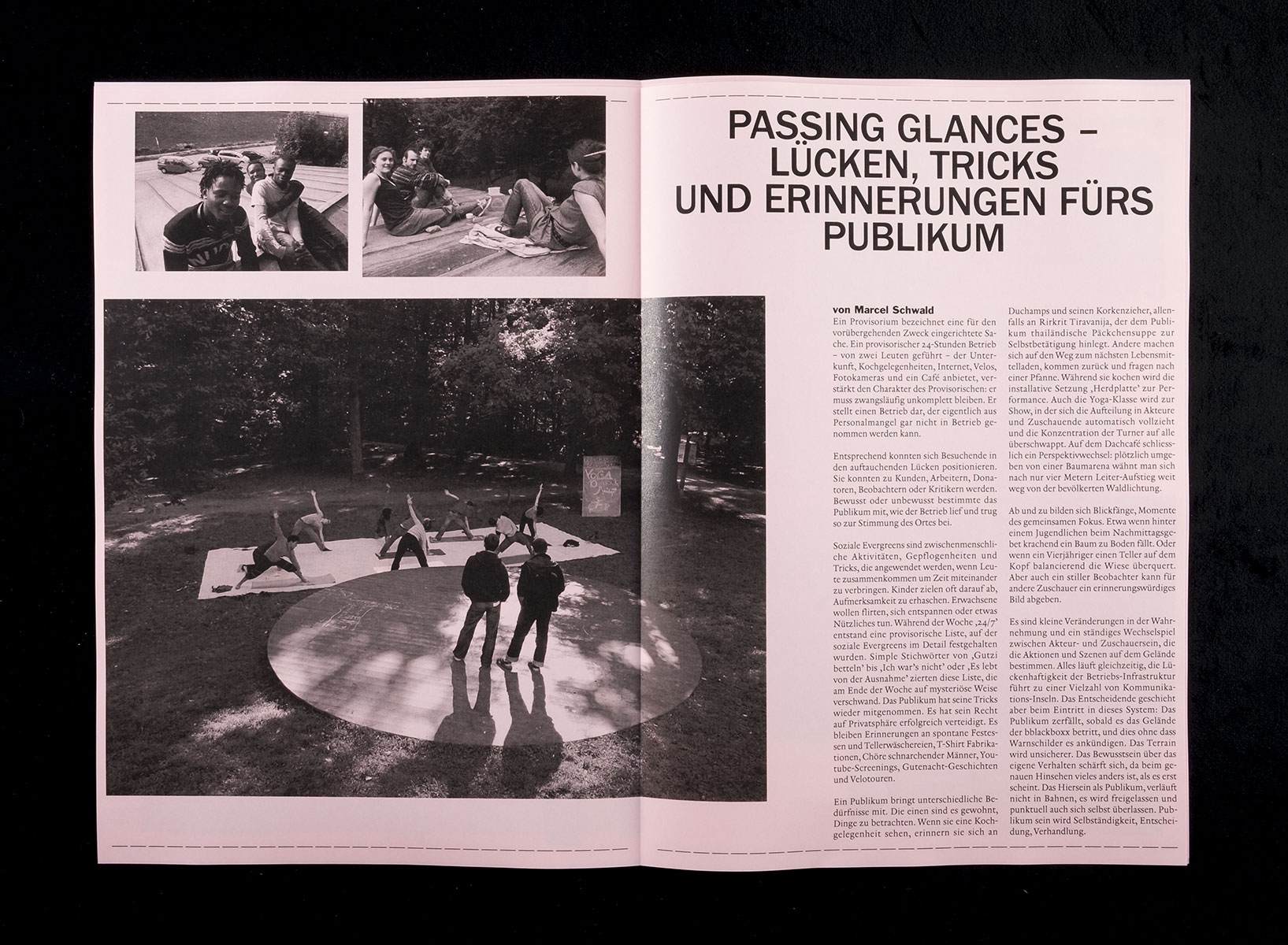 Zeitung für eine Veranstaltungsreihe im Begegnungs- und Kunstraum 