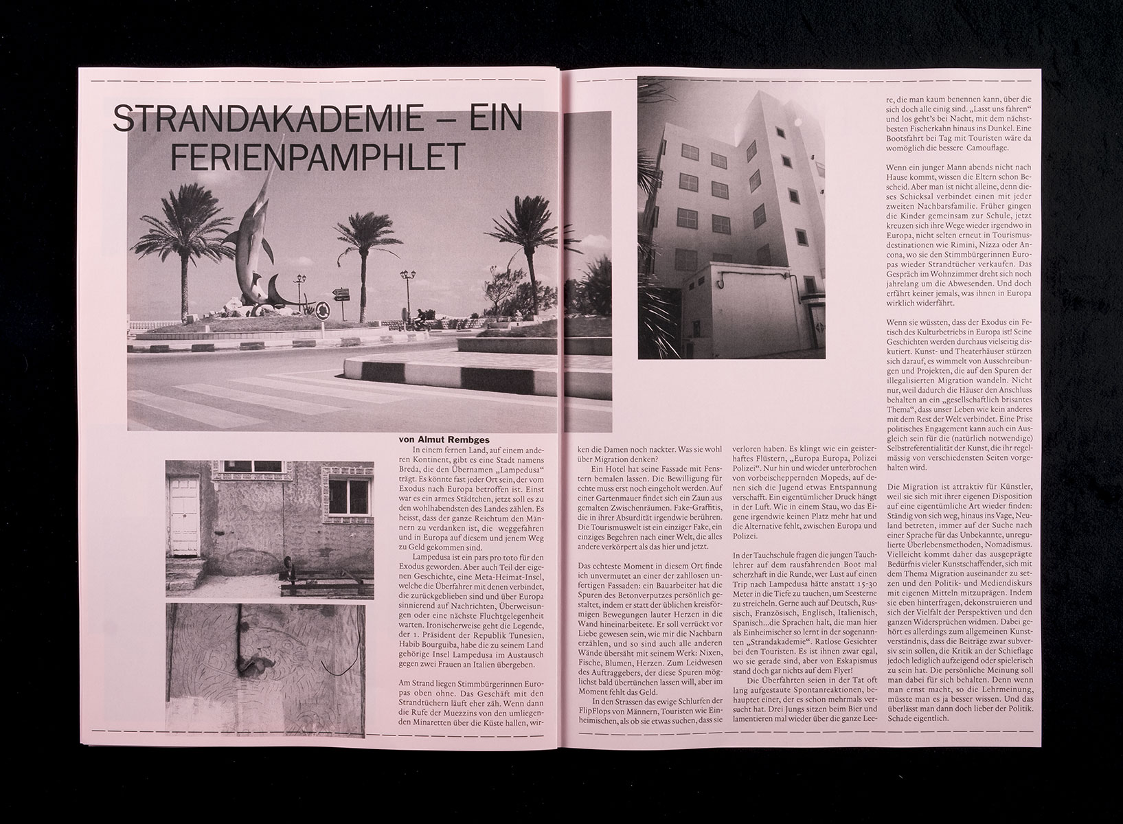 Zeitung für eine Veranstaltungsreihe im Begegnungs- und Kunstraum 