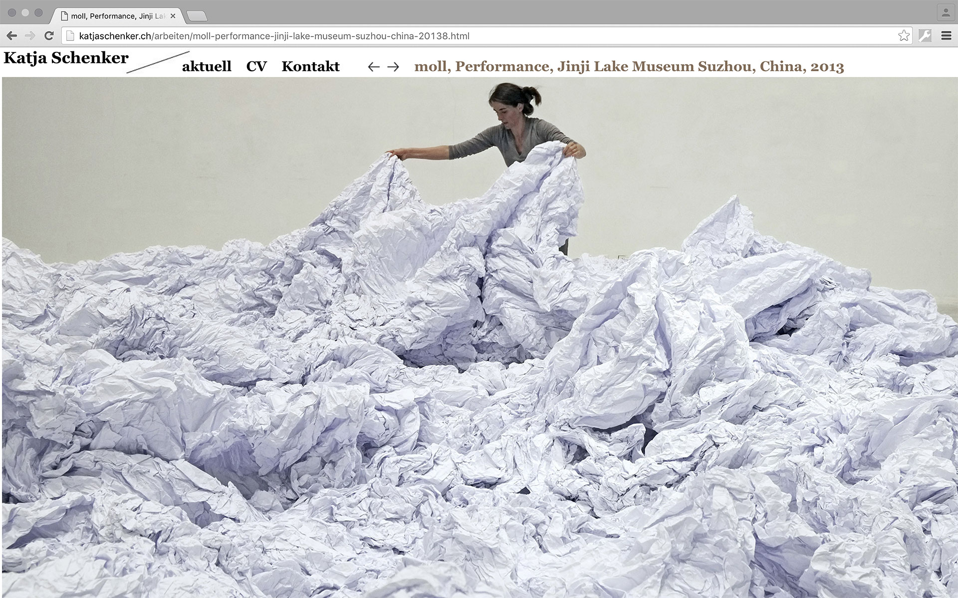 Website für Katja Schenker, 2011, zusammen mit Hanna Züllig