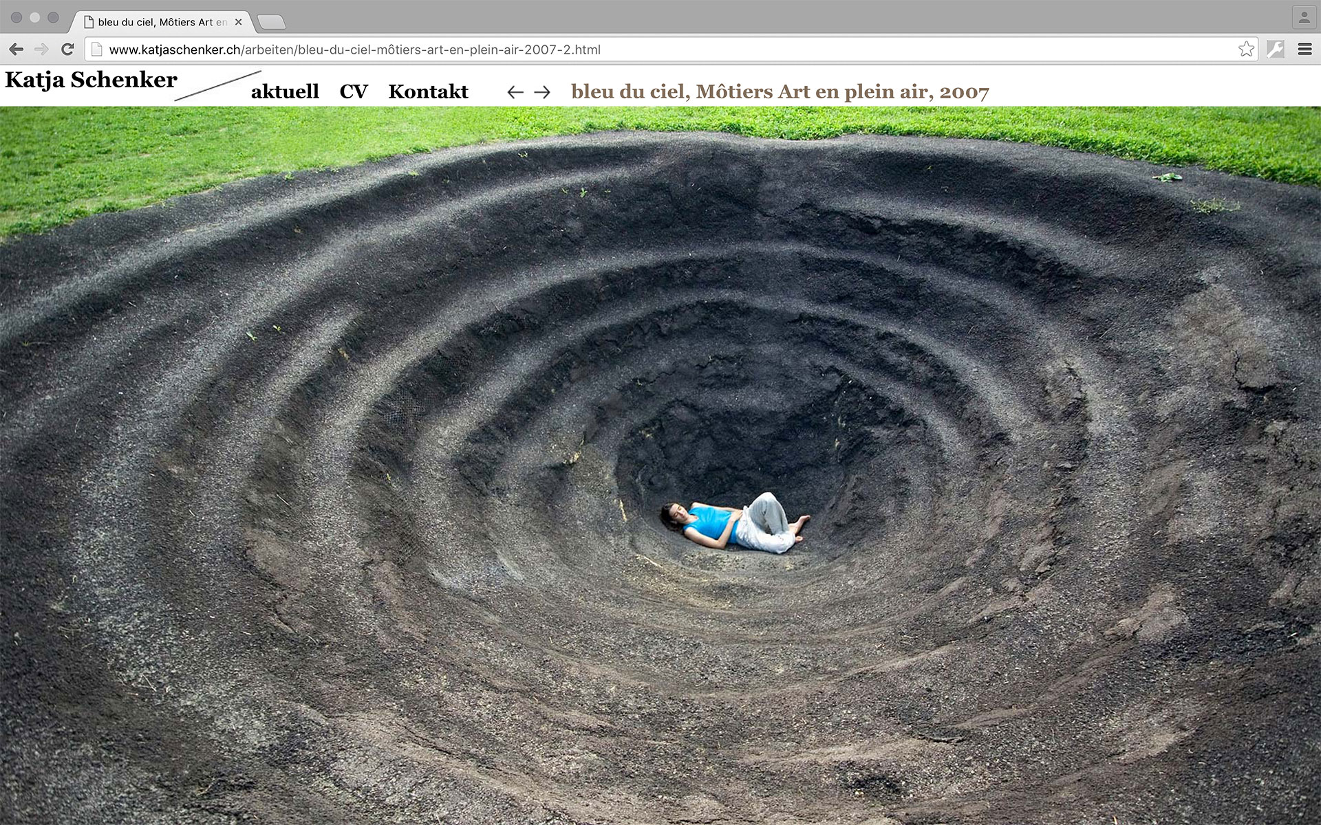 Website für Katja Schenker, 2011, zusammen mit Hanna Züllig