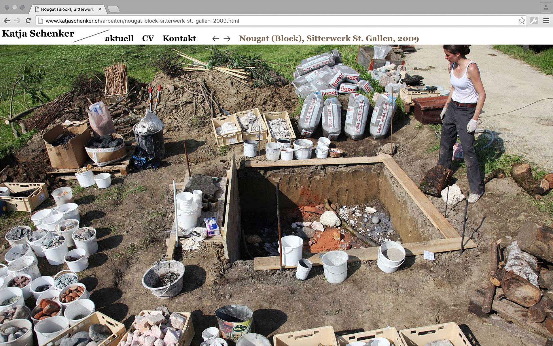 Website für Katja Schenker, 2011, zusammen mit Hanna Züllig