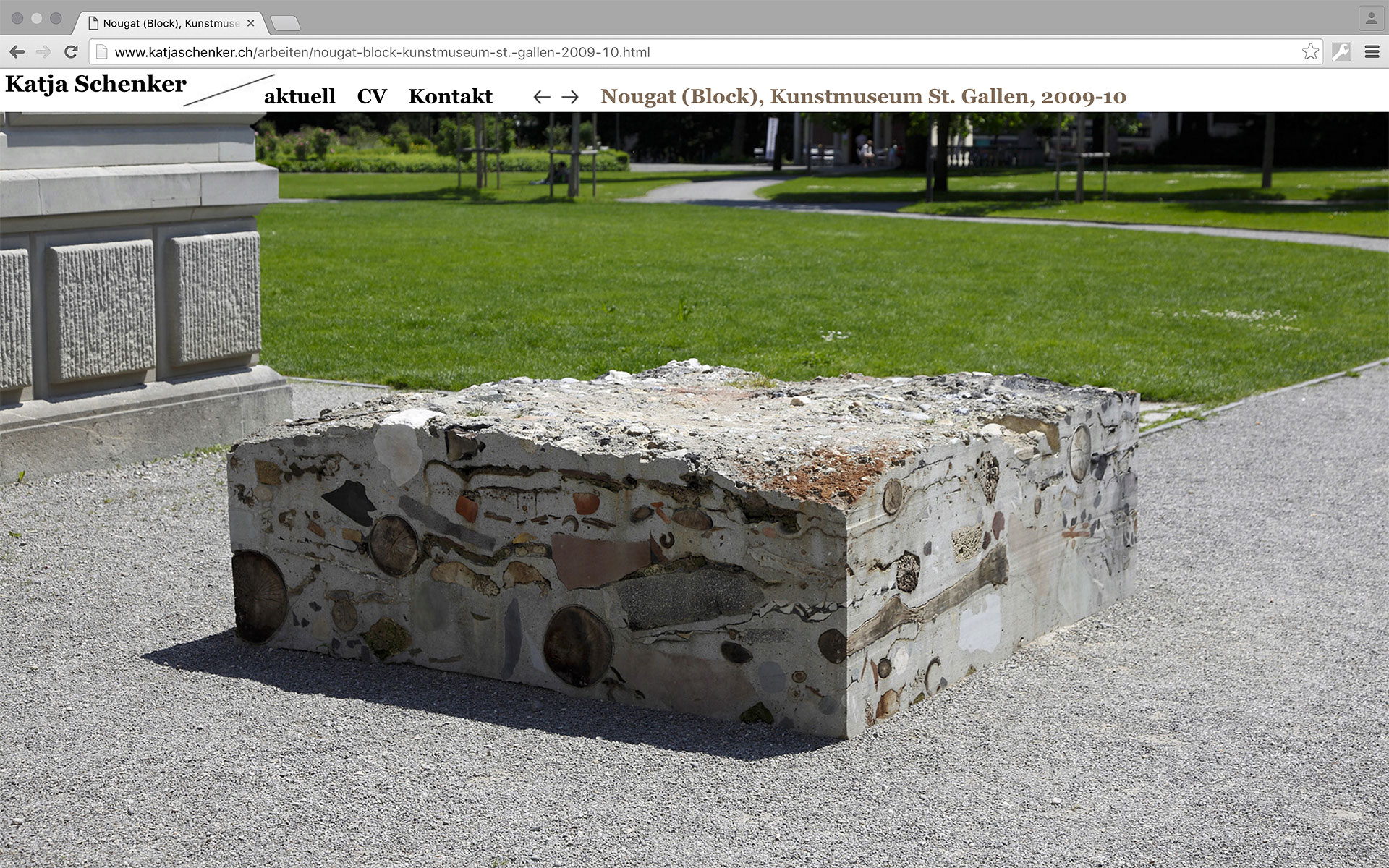 Website für Katja Schenker, 2011, zusammen mit Hanna Züllig