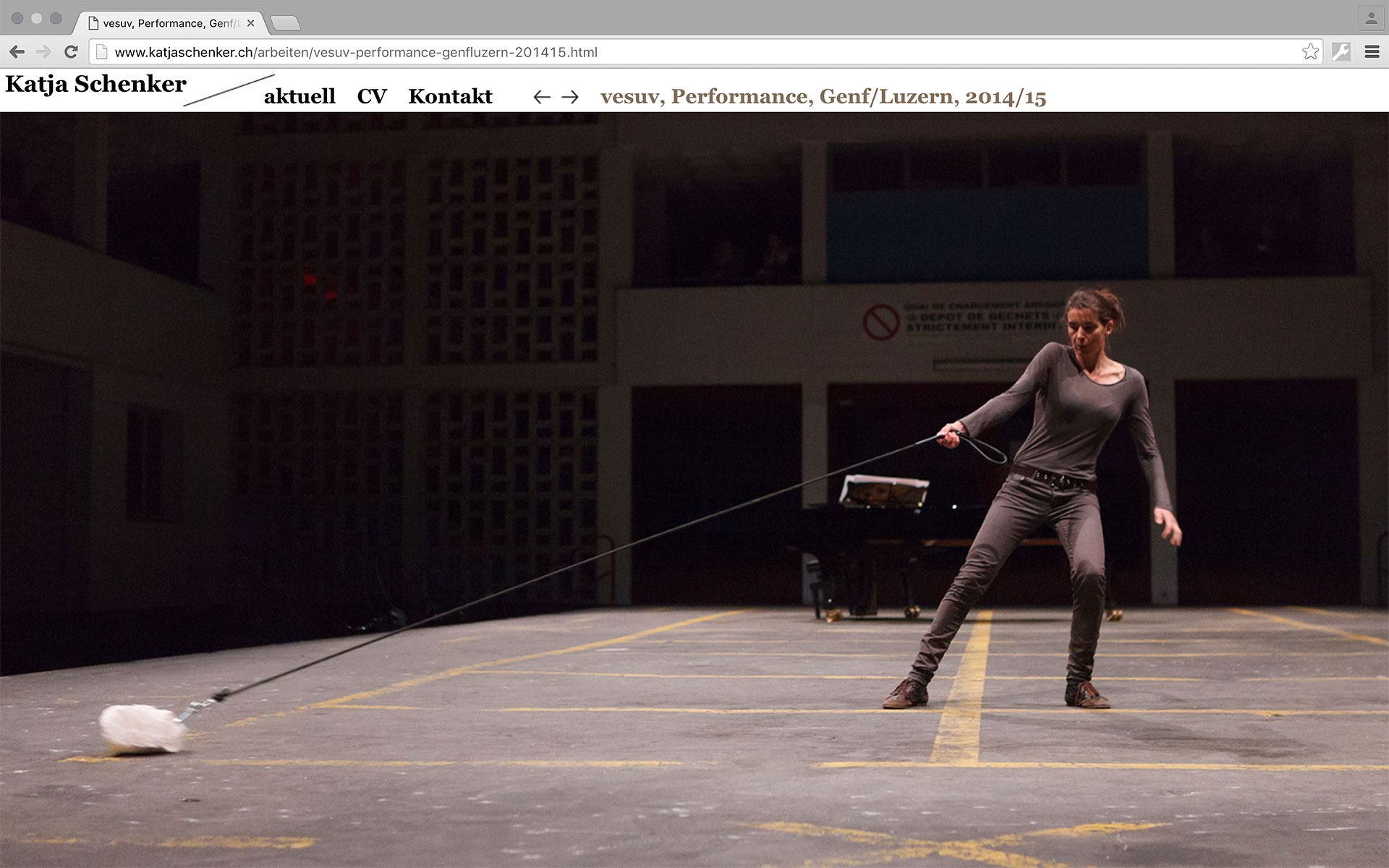 Website für Katja Schenker, 2011, zusammen mit Hanna Züllig